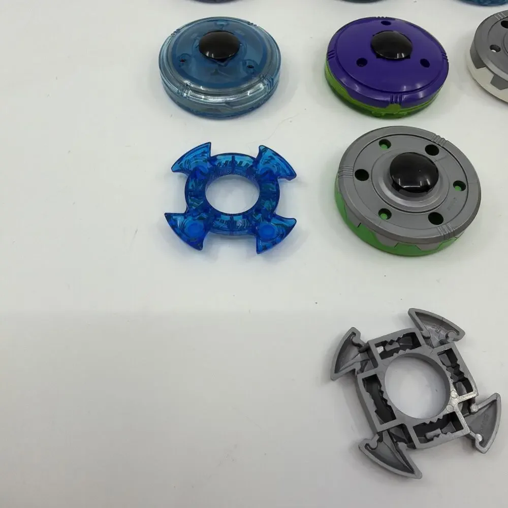 Lot of 7 LEGO Ninjago Spinners w/ 3 Character Toppers Spinjitzu Accessories